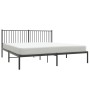 Estructura de cama con cabecero metal negro 180x200 cm de vidaXL, Camas y somieres - Ref: Foro24-350868, Precio: 126,03 €, De...