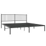 Estructura de cama con cabecero metal negro 180x200 cm de vidaXL, Camas y somieres - Ref: Foro24-350868, Precio: 126,03 €, De...