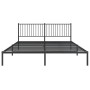 Estructura de cama con cabecero metal negro 180x200 cm de vidaXL, Camas y somieres - Ref: Foro24-350868, Precio: 126,03 €, De...