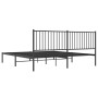 Estructura de cama con cabecero metal negro 180x200 cm de vidaXL, Camas y somieres - Ref: Foro24-350868, Precio: 126,03 €, De...