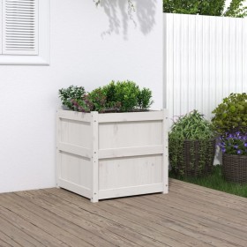Jardinera madera maciza de pino blanco 60x60x60 cm en Macetas y jardineras | Comprar online en Foru.es