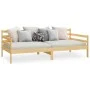 Solid pine wood sofa bed 90x200 cm by vidaXL, Beds and slatted bases - Ref: Foro24-806935, Price: 85,31 €, Discount: %