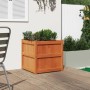 Jardinera exterior madera maciza pino marrón cera 60x60x60 cm en Macetas y jardineras | Comprar online en Foru.es
