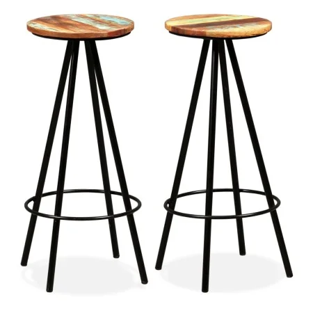 Taburetes de cocina 2 unidades madera maciza reciclada de vidaXL, Taburetes de cocina - Ref: Foro24-245445, Precio: 135,33 €,...