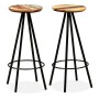 Taburetes de cocina 2 unidades madera maciza reciclada de vidaXL, Taburetes de cocina - Ref: Foro24-245445, Precio: 137,27 €,...