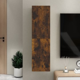 Mueble para TV de pared color roble ahumado 30,5x30x110 cm de vidaXL, Muebles TV - Ref: Foro24-826676, Precio: 50,53 €, Descu...