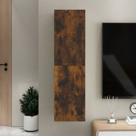 Mueble para TV de pared color roble ahumado 30,5x30x110 cm de vidaXL, Muebles TV - Ref: Foro24-826676, Precio: 50,53 €, Descu...