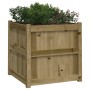 Jardinera de madera maciza de pino impregnada 60x60x60 cm en Macetas y jardineras | Comprar online en Foru.es