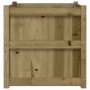 Jardinera de madera maciza de pino impregnada 60x60x60 cm en Macetas y jardineras | Comprar online en Foru.es