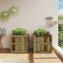 Jardineras de exterior 2 unidades madera impregnada de pino en Macetas y jardineras | Comprar online en Foru.es