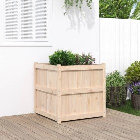 Jardinera de madera maciza de pino 70x70x70 cm en Macetas y jardineras | Comprar online en Foru.es