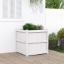 Jardinera de madera maciza de pino blanca 70x70x70 cm en Macetas y jardineras | Comprar online en Foru.es