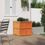 Jardinera exterior madera maciza pino marrón cera 70x70x70 cm en Macetas y jardineras | Comprar online en Foru.es
