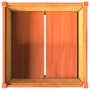 Jardinera exterior madera maciza pino marrón cera 70x70x70 cm en Macetas y jardineras | Comprar online en Foru.es