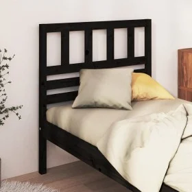 Cabecero de cama madera maciza de pino negro 106x4x100 cm de vidaXL, Cabeceros y pies de cama - Ref: Foro24-814133, Precio: 3...