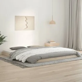 Estructura de cama madera maciza de pino 180x200 cm de vidaXL, Camas y somieres - Ref: Foro24-823429, Precio: 107,70 €, Descu...