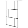 Accessible shower screen with black tempered glass 115x195 cm by vidaXL, Shower walls and screens - Ref: Foro24-149155, Price...
