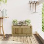 Jardinera de madera de pino impregnada 60x31x31 cm en Macetas y jardineras | Comprar online en Foru.es