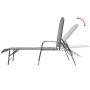 Tumbonas con mesita 2 unidades acero gris antracita de vidaXL, Tumbonas - Ref: Foro24-42727, Precio: 300,89 €, Descuento: %