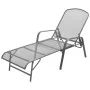 Tumbonas con mesita 2 unidades acero gris antracita de vidaXL, Tumbonas - Ref: Foro24-42727, Precio: 300,89 €, Descuento: %