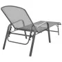 Tumbonas con mesita 2 unidades acero gris antracita de vidaXL, Tumbonas - Ref: Foro24-42727, Precio: 300,89 €, Descuento: %
