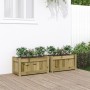 Jardineras de exterior 2 unidades madera impregnada de pino en Macetas y jardineras | Comprar online en Foru.es