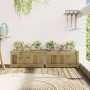 Jardineras de exterior 2 unidades madera impregnada de pino en Macetas y jardineras | Comprar online en Foru.es