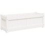 Jardinera de madera maciza de pino blanca 90x31x31 cm en Macetas y jardineras | Comprar online en Foru.es