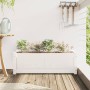 Jardinera de madera maciza de pino blanca 90x31x31 cm en Macetas y jardineras | Comprar online en Foru.es