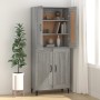 Aparador de madera de ingeniería gris Sonoma 69,5x34x90 cm de vidaXL, Aparadores - Ref: Foro24-817343, Precio: 72,03 €, Descu...