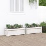 Jardineras de exterior 2 unidades madera maciza de pino blanco en Macetas y jardineras | Comprar online en Foru.es