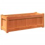 Jardinera exterior madera maciza pino marrón cera 90x31x31 cm en Macetas y jardineras | Comprar online en Foru.es