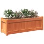 Jardinera exterior madera maciza pino marrón cera 90x31x31 cm en Macetas y jardineras | Comprar online en Foru.es
