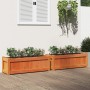 Jardineras de exterior 2 uds madera maciza de pino marrón cera en Macetas y jardineras | Comprar online en Foru.es