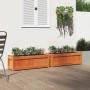 Jardineras de exterior 2 uds madera maciza de pino marrón cera en Macetas y jardineras | Comprar online en Foru.es