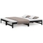 Sofá cama extraíble madera maciza de pino negro 2x(100x200) cm de vidaXL, Camas y somieres - Ref: Foro24-823403, Precio: 179,...
