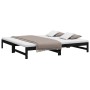 Sofá cama extraíble madera maciza de pino negro 2x(100x200) cm de vidaXL, Camas y somieres - Ref: Foro24-823403, Precio: 179,...