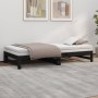 Sofá cama extraíble madera maciza de pino negro 2x(100x200) cm de vidaXL, Camas y somieres - Ref: Foro24-823403, Precio: 179,...