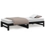 Sofá cama extraíble madera maciza de pino negro 2x(100x200) cm de vidaXL, Camas y somieres - Ref: Foro24-823403, Precio: 179,...