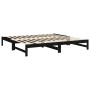 Sofá cama extraíble madera maciza de pino negro 2x(100x200) cm de vidaXL, Camas y somieres - Ref: Foro24-823403, Precio: 179,...