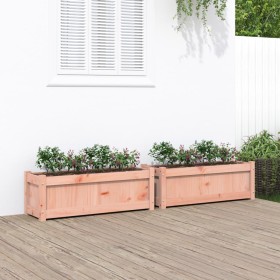 Jardineras de jardín 2 unidades madera maciza Douglas en Macetas y jardineras | Comprar online en Foru.es