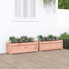 Jardineras de jardín 2 unidades madera maciza Douglas en Macetas y jardineras | Comprar online en Foru.es