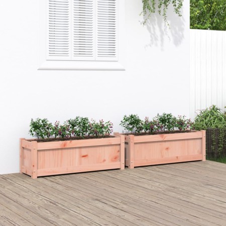 Jardineras de jardín 2 unidades madera maciza Douglas en Macetas y jardineras | Comprar online en Foru.es