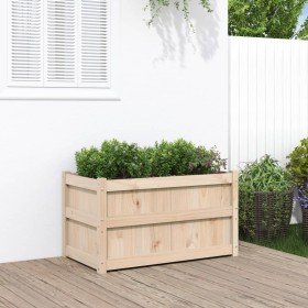 Jardinera de madera maciza de pino 90x50x50 cm en Macetas y jardineras | Comprar online en Foru.es