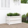 Jardinera de madera maciza de pino blanca 90x50x50 cm en Macetas y jardineras | Comprar online en Foru.es