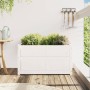 Jardinera de madera maciza de pino blanca 90x50x50 cm en Macetas y jardineras | Comprar online en Foru.es