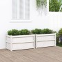 Jardineras de exterior 2 unidades madera maciza de pino blanco en Macetas y jardineras | Comprar online en Foru.es