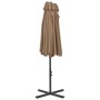 Sombrilla de jardín con palo de aluminio 460x270 cm gris topo de vidaXL, Sombrillas - Ref: Foro24-44870, Precio: 150,15 €, De...