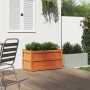 Jardinera exterior madera maciza pino marrón cera 90x50x50 cm en Macetas y jardineras | Comprar online en Foru.es