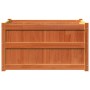 Jardinera exterior madera maciza pino marrón cera 90x50x50 cm en Macetas y jardineras | Comprar online en Foru.es
